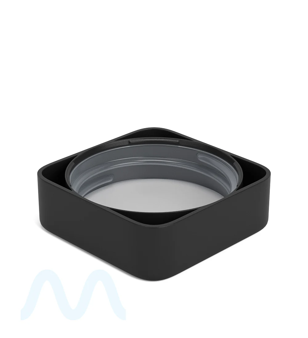 Child Resistant | Square Push Down & Turn Plastic Universal Caps w/ Foam Liner | 50mm - Matte Black - 80 Count - Image 2