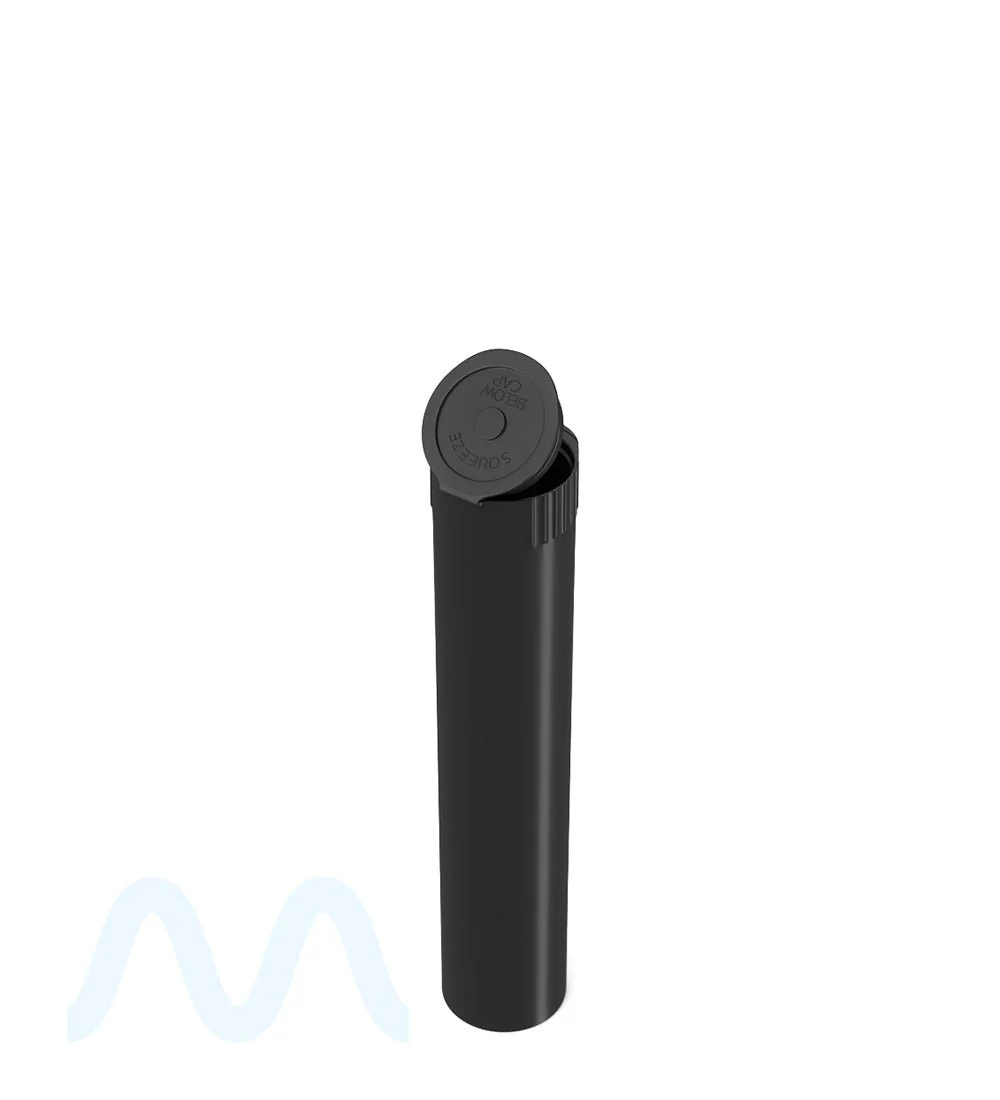 Child Resistant & Sustainable | 100% Biodegradable Pop Top Plastic Pre-Roll Tubes | 95mm - Black - 1000 Count - Image 7