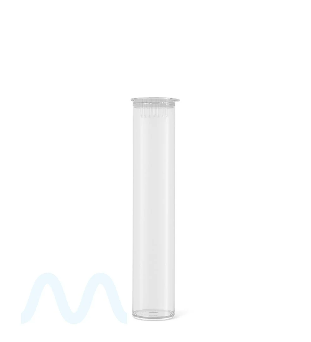 Child Resistant & Sustainable | 100% Biodegradable Pop Top Plastic Pre-Roll Tubes | 95mm - Clear - 1000 Count - Image 2