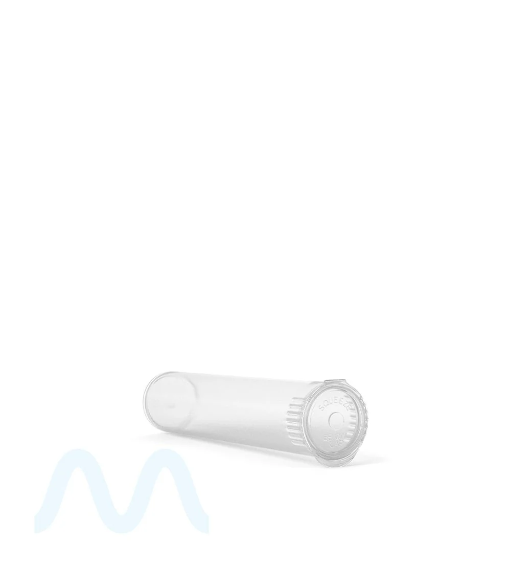 Child Resistant & Sustainable | 100% Biodegradable Pop Top Plastic Pre-Roll Tubes | 95mm - Clear - 1000 Count - Image 3
