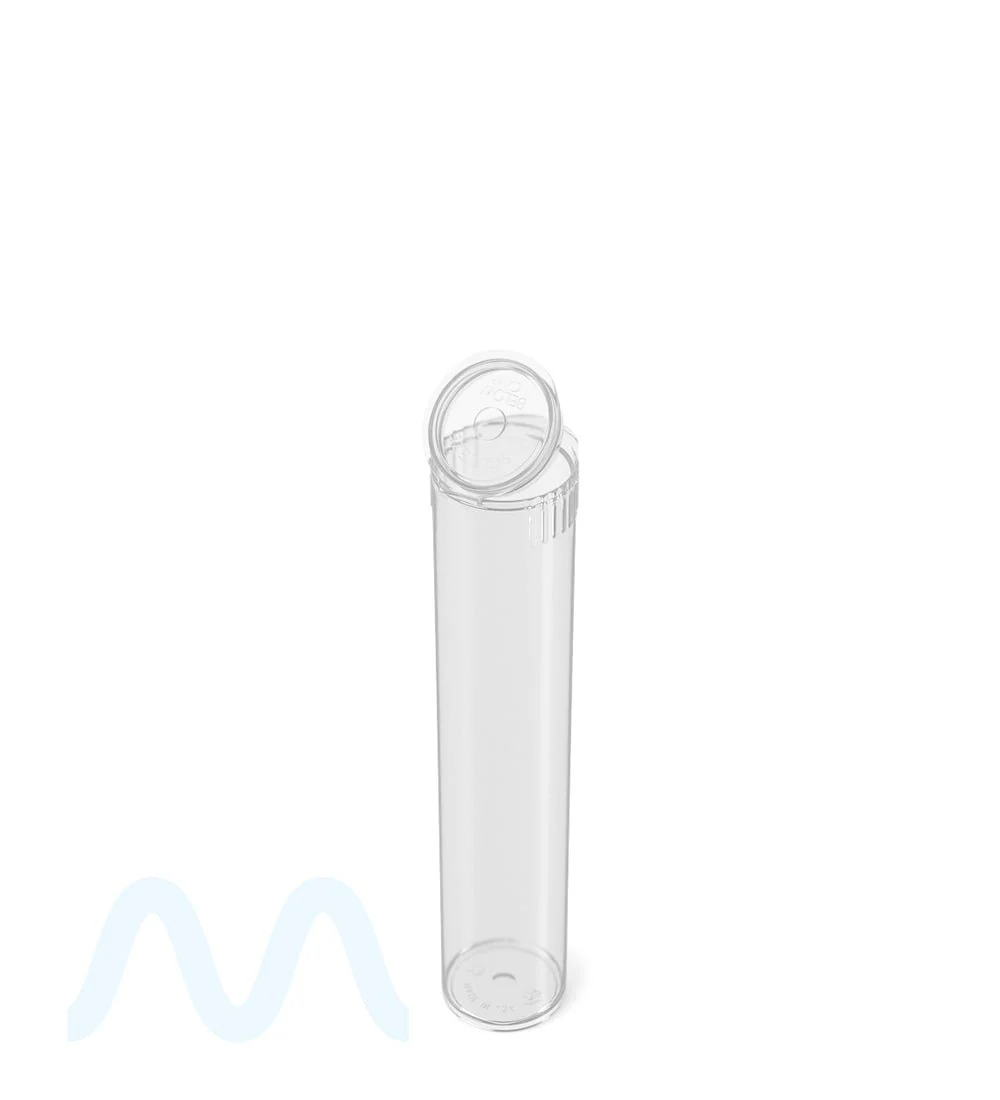 Child Resistant & Sustainable | 100% Biodegradable Pop Top Plastic Pre-Roll Tubes | 95mm - Clear - 1000 Count - Image 7