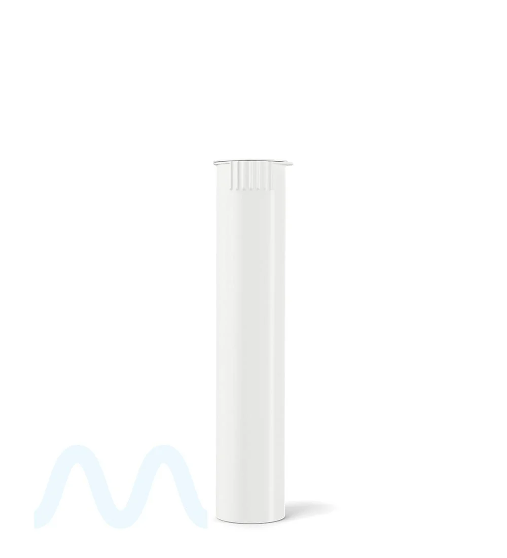 Child Resistant & Sustainable | 100% Biodegradable Pop Top Plastic Pre-Roll Tubes | 95mm - White - 1000 Count - Image 2