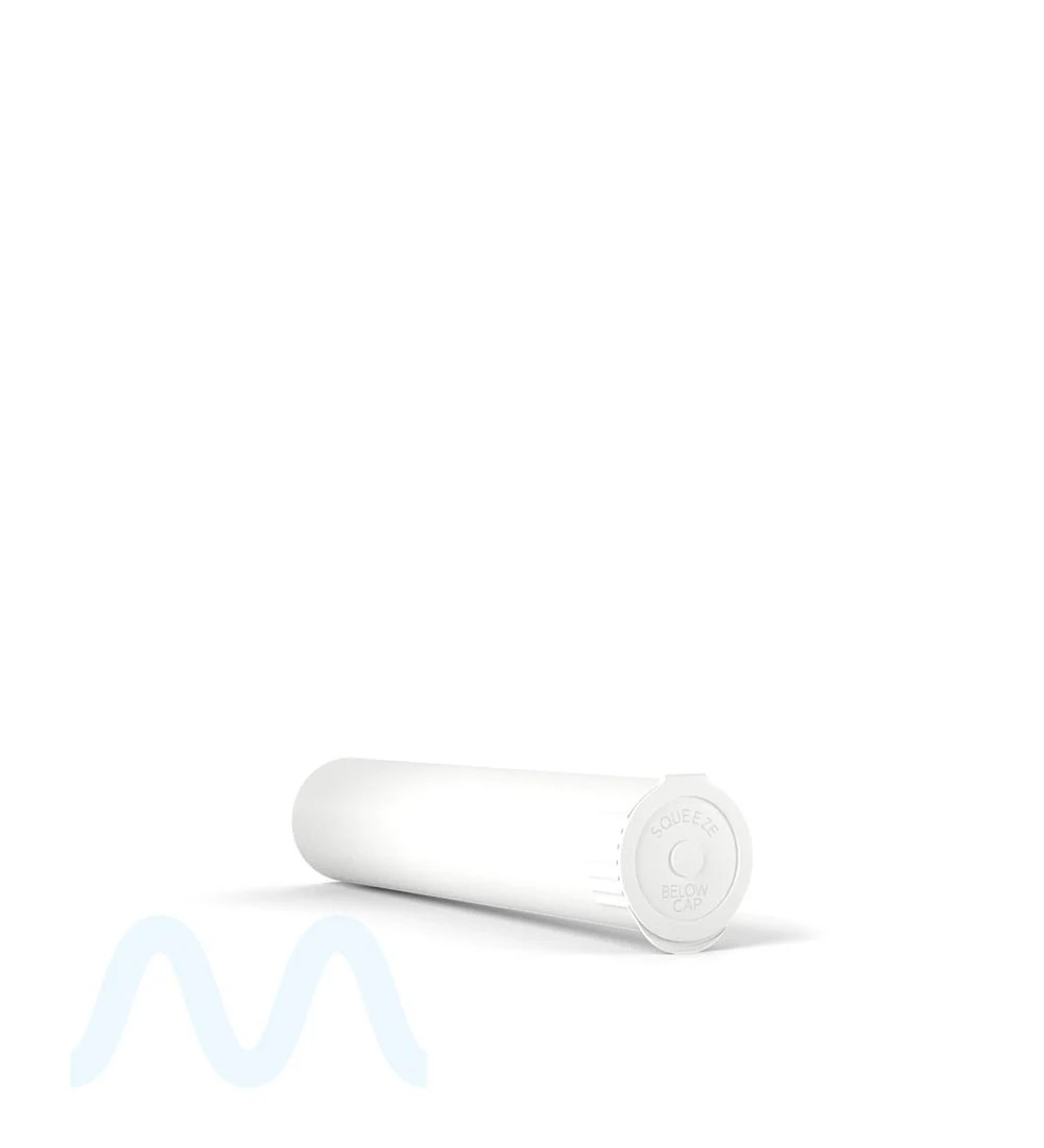 Child Resistant & Sustainable | 100% Biodegradable Pop Top Plastic Pre-Roll Tubes | 95mm - White - 1000 Count - Image 3