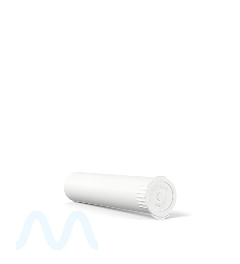 Child Resistant & Sustainable | 100% Biodegradable Pop Top Plastic Pre-Roll Tubes | 95mm - White - 1000 Count - Image 4