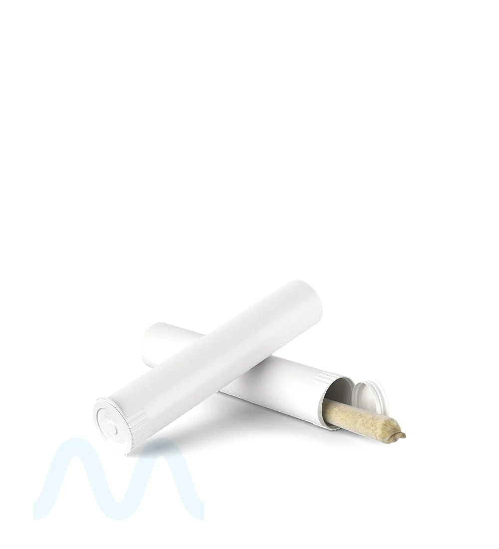 Child Resistant & Sustainable | 100% Biodegradable Pop Top Plastic Pre-Roll Tubes | 95mm - White - 1000 Count - Image 8