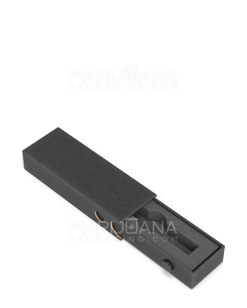 Child Resistant & Sustainable | 100% Recyclable Slim Cardboard Vape Cartridge Box w/ Press Button & Foam Insert | 100mm - Black - 100 Count - Image 3
