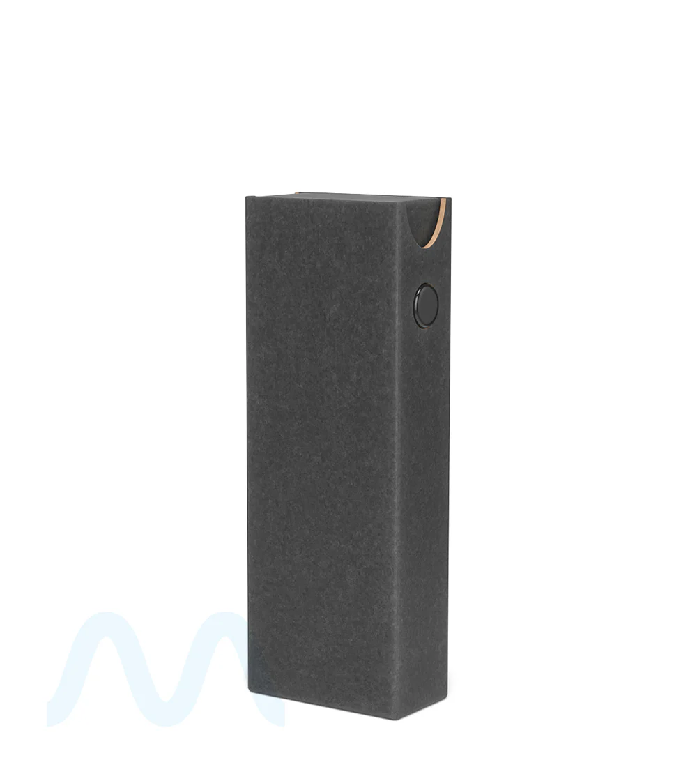 Child Resistant & Sustainable | 100% Recyclable Slim Cardboard Vape Cartridge Box w/ Press Button & Foam Insert | 100mm - Black - 100 Count - Image 5