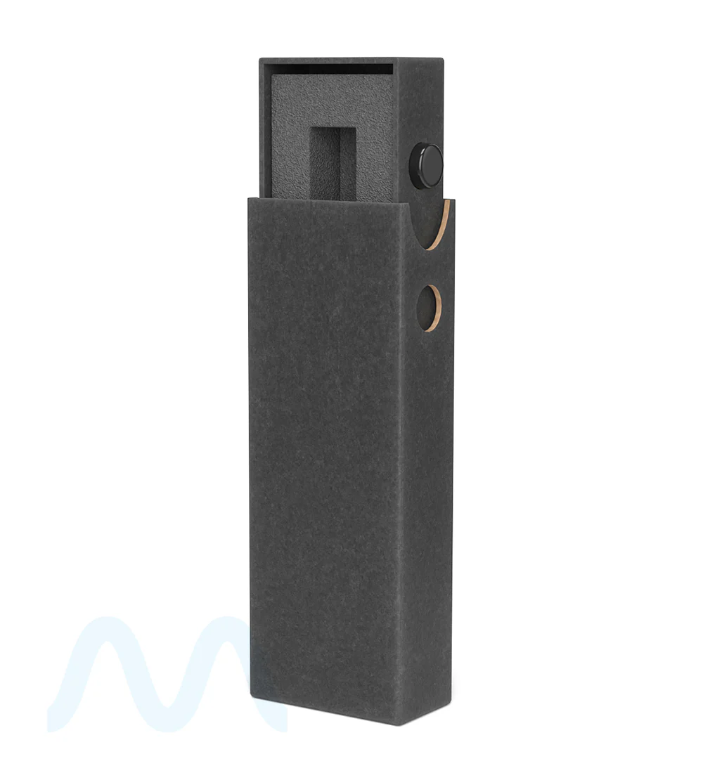 Child Resistant & Sustainable | 100% Recyclable Slim Cardboard Vape Cartridge Box w/ Press Button & Foam Insert | 100mm - Black - 100 Count - Image 6
