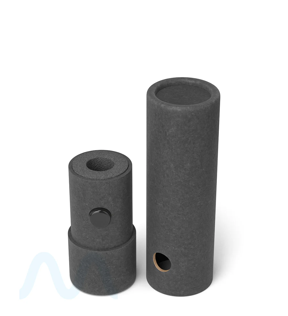 Child Resistant & Sustainable | 100% Recyclable Cardboard Vape Cartridge Tube w/ Press Button | 95mm - Black - 100 Count - Image 5