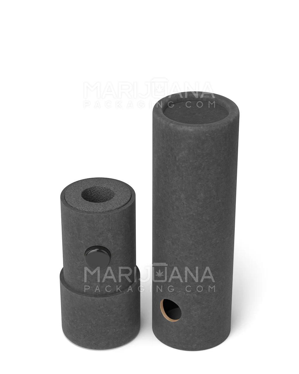 Child Resistant & Sustainable 100% Recyclable Cardboard Vape Cartridge Tube w/ Press Button | 95mm - Black | Sample - Image 6