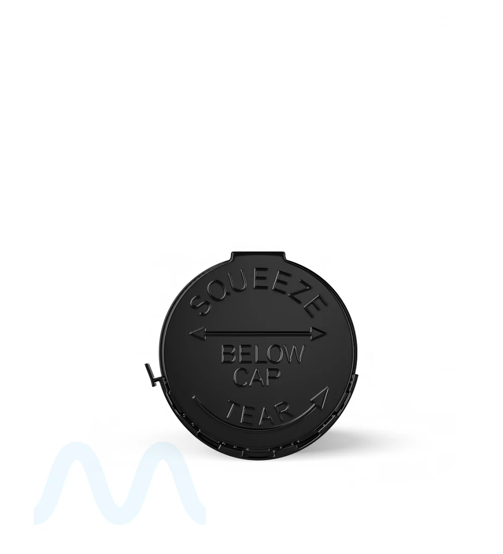 Child Resistant & Tamper Evident | Opaque Black Pop Top Bottles | 19dr - 3.5g - 256 Count - Image 4