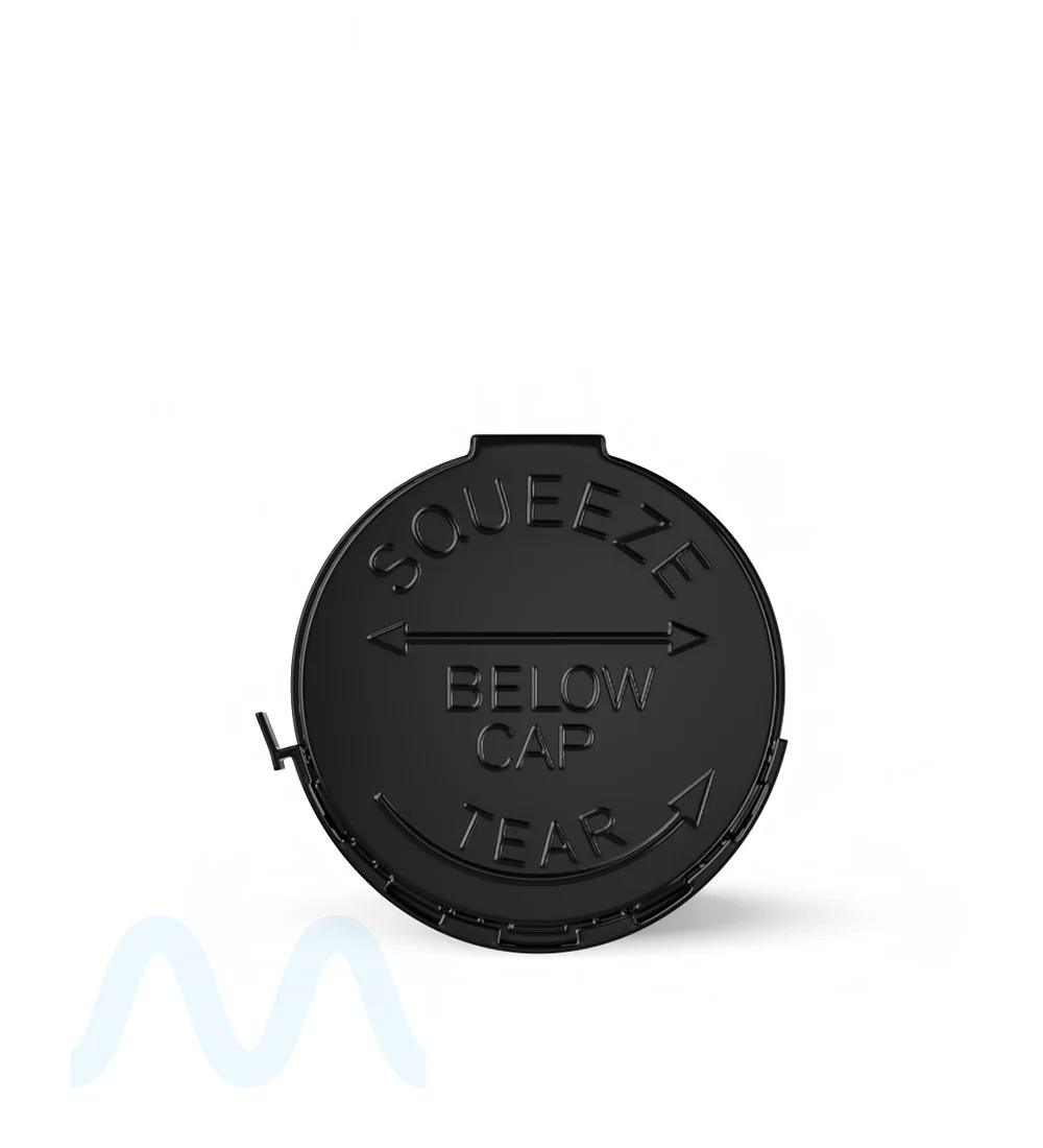 Child Resistant & Tamper Evident | Opaque Black Pop Top Bottles | 30dr - 7g - 168 Count - Image 4