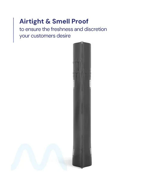Child Resistant & Tamper Evident | Pinch N Pull Matte Black PCR Mylar Bags | 4in x 7in - 7g - 250 Count - Image 3
