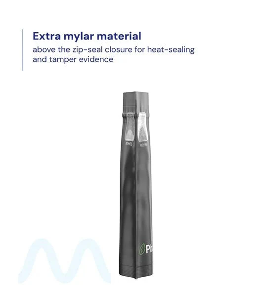 Child Resistant & Tamper Evident | Pinch N Slide 3.0 Matte Black PCR Mylar Exit Bags | 8in x 6.7in - 28g - 250 Count - Image 4