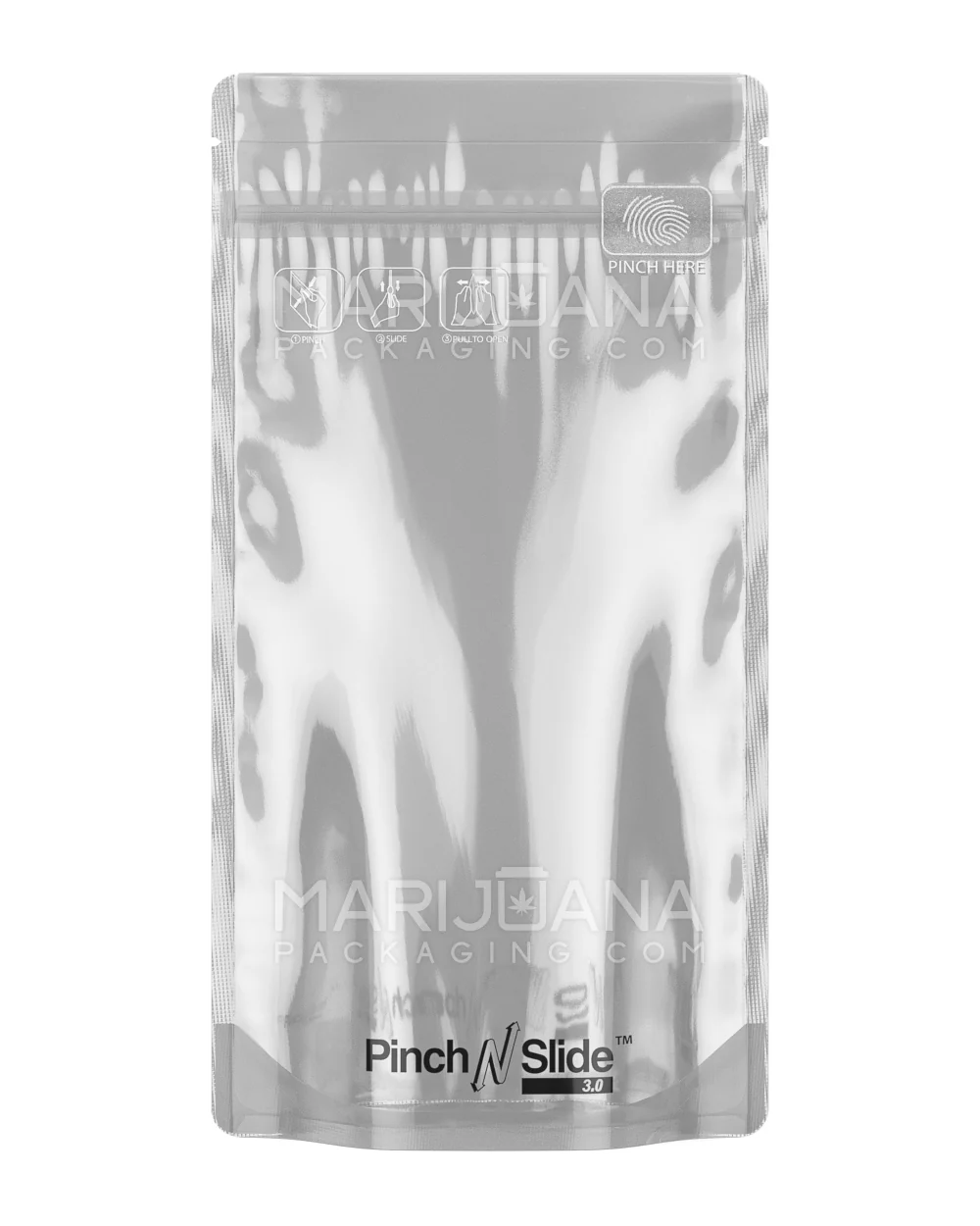 Child Resistant & Tamper Evident | Pinch N Slide 3.0 Matte Black Vista PCR Mylar Bags | 5in x 8.8in - 14g - 250 Count - Image 4