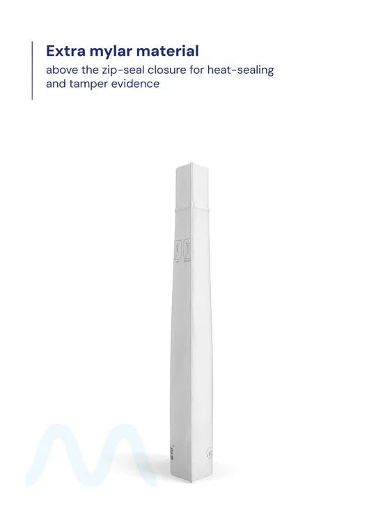 Child Resistant & Tamper Evident | Pinch N Slide 3.0 Matte White PCR Mylar Bags | 4in x 7.4in - 7g - 250 Count - Image 4