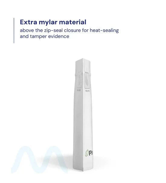Child Resistant & Tamper Evident | Pinch N Slide 3.0 Matte White PCR Mylar Exit Bags | 8in x 6.7in - 28g - 250 Count - Image 6