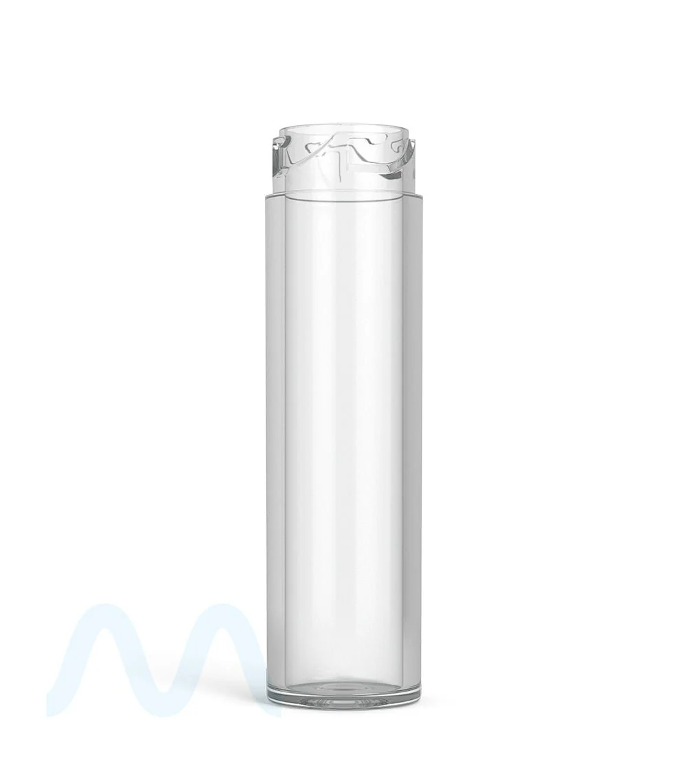 Child Resistant | Push Down & Turn Vape Cartridge Tube w/ Black Cap | 84mm - Clear - 500 Count - Image 3