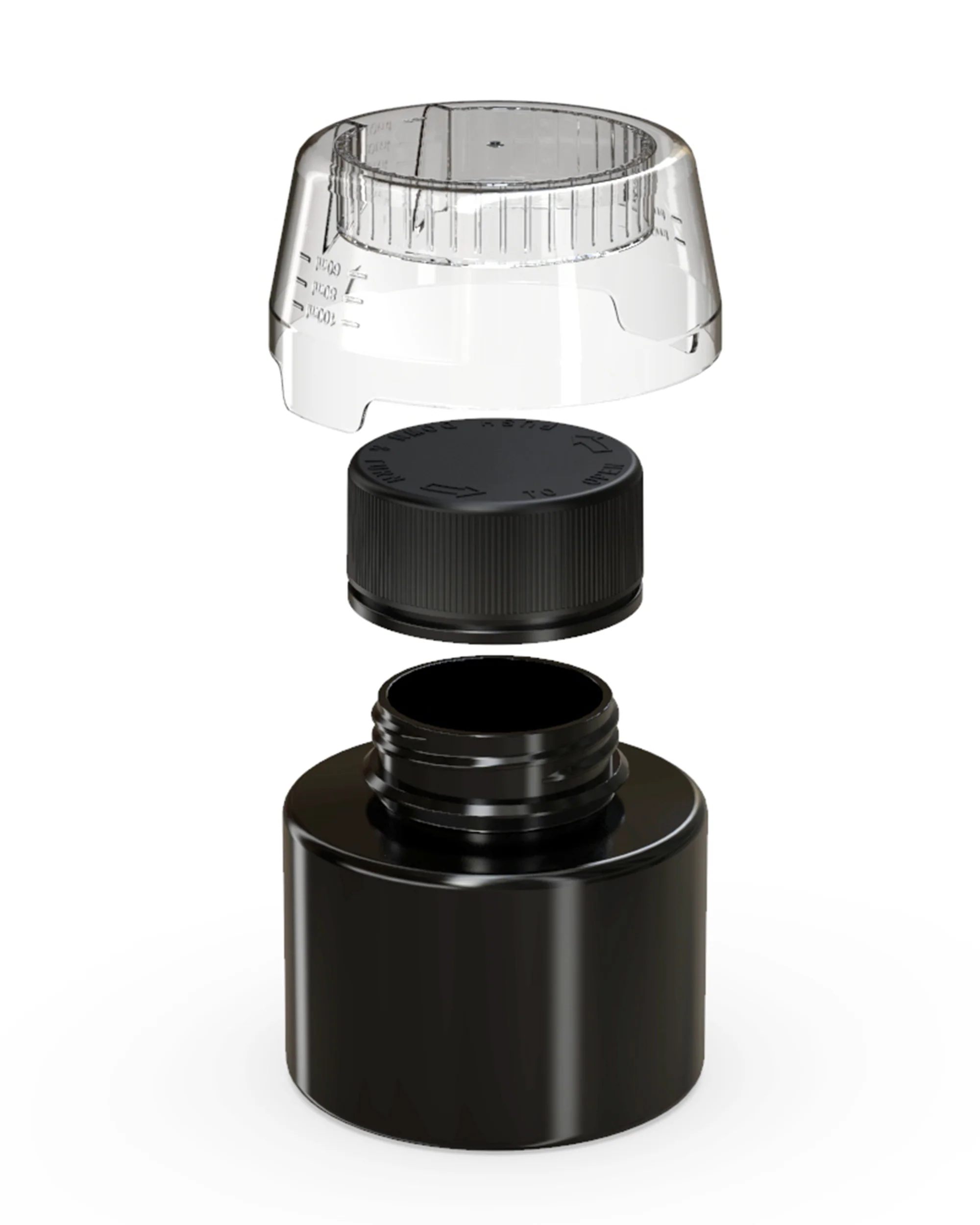 CHUBBY GORILLA | Child Resistant All-In-One Aviator Base Bottles | 250mL - Black - 120 Count - Image 4