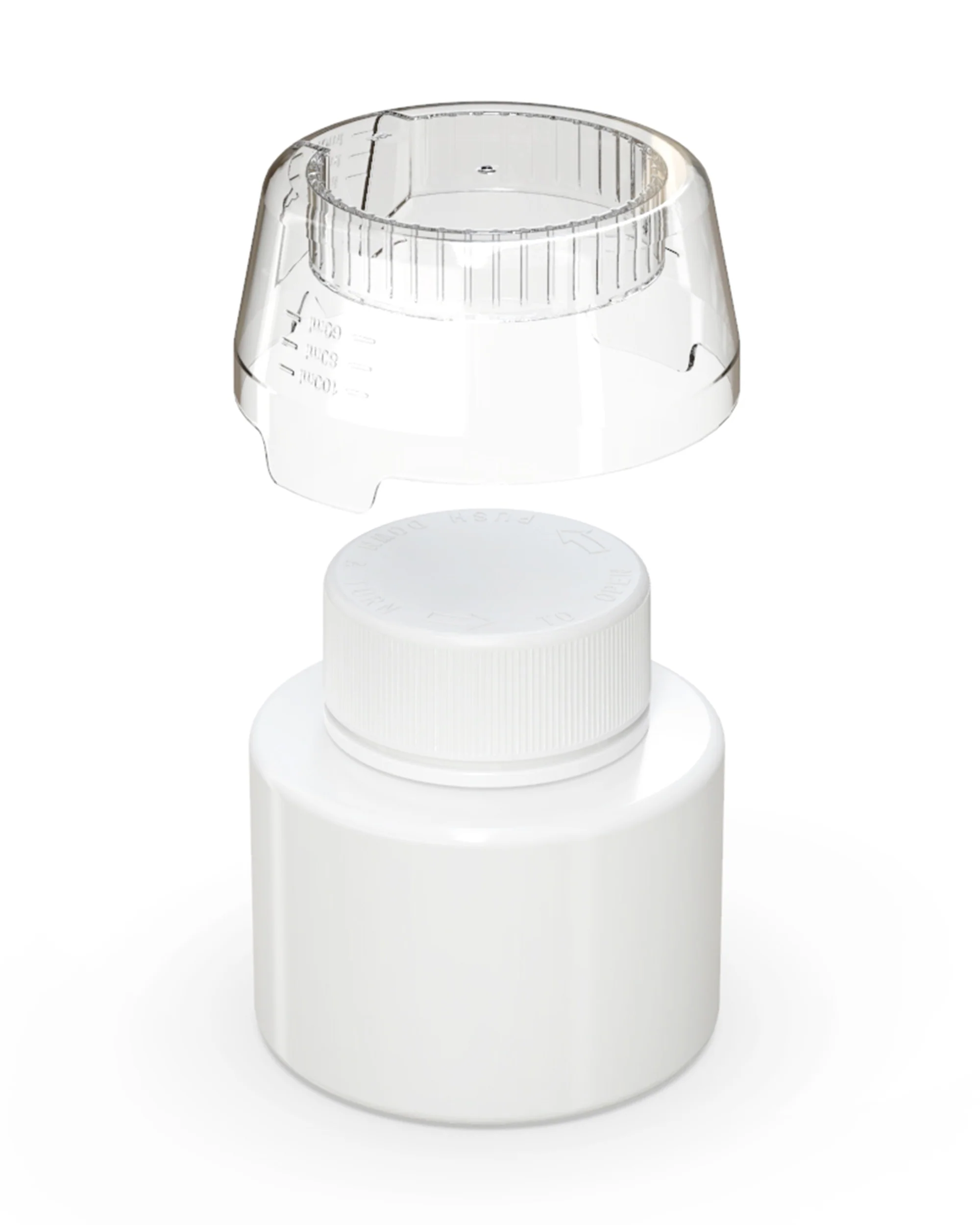 CHUBBY GORILLA | Child Resistant All-In-One Aviator Base Bottles | 250mL - White - 120 Count - Image 3