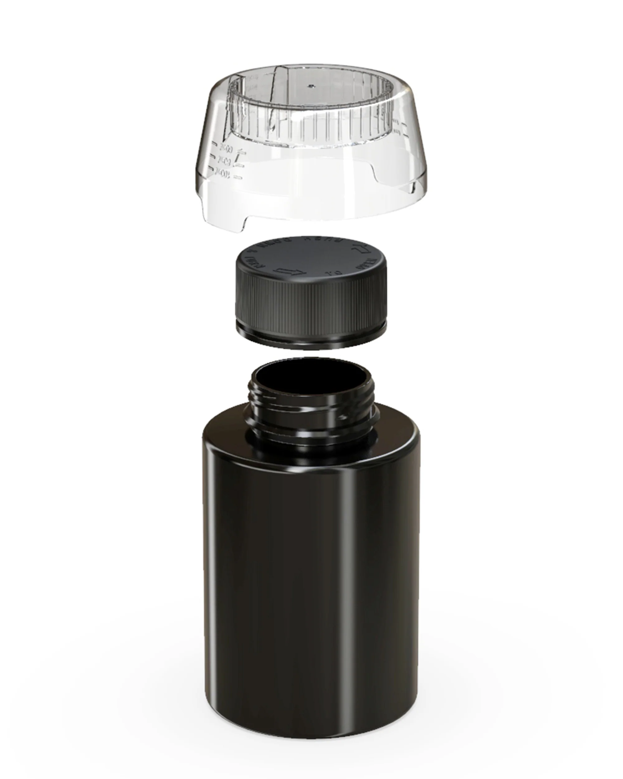 CHUBBY GORILLA | Child Resistant All-In-One Aviator Base Bottles | 500mL - Black - 60 Count - Image 4