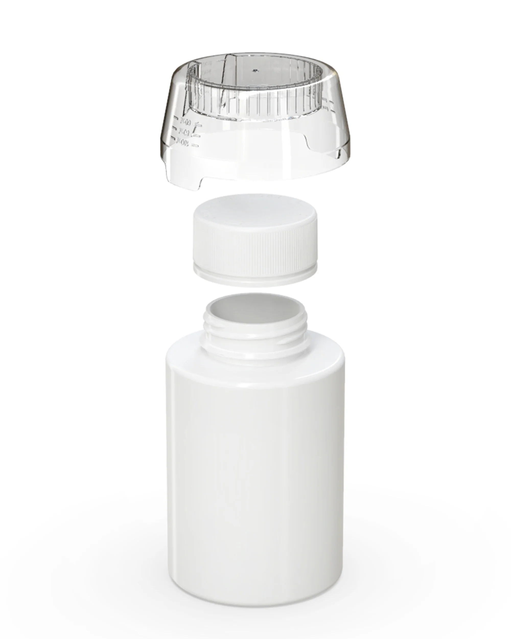 CHUBBY GORILLA | Child Resistant All-In-One Aviator Base Bottles | 500mL - White - 60 Count - Image 4