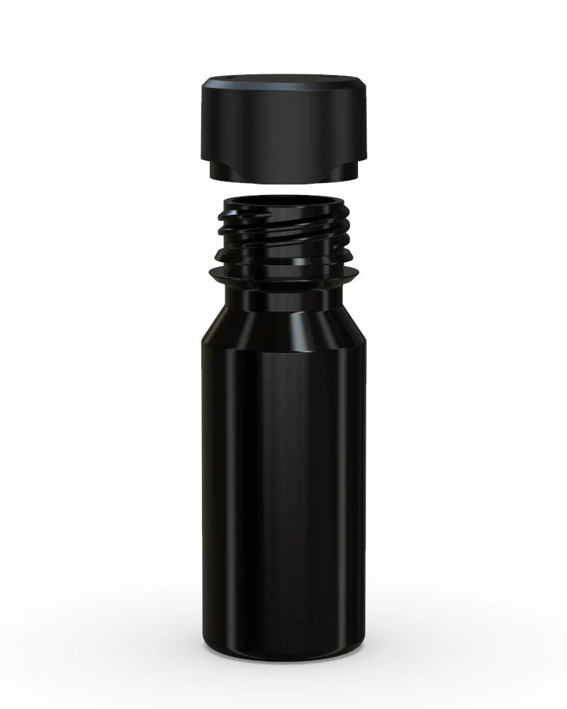CHUBBY GORILLA | Child Resistant Aviator Shot Bottles Black | 60mL - w/ Black Lid - 500 Count - Image 3