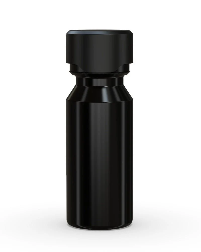 CHUBBY GORILLA Child Resistant Aviator Shot Bottles Black | 60mL - w/ Black Lid | Sample