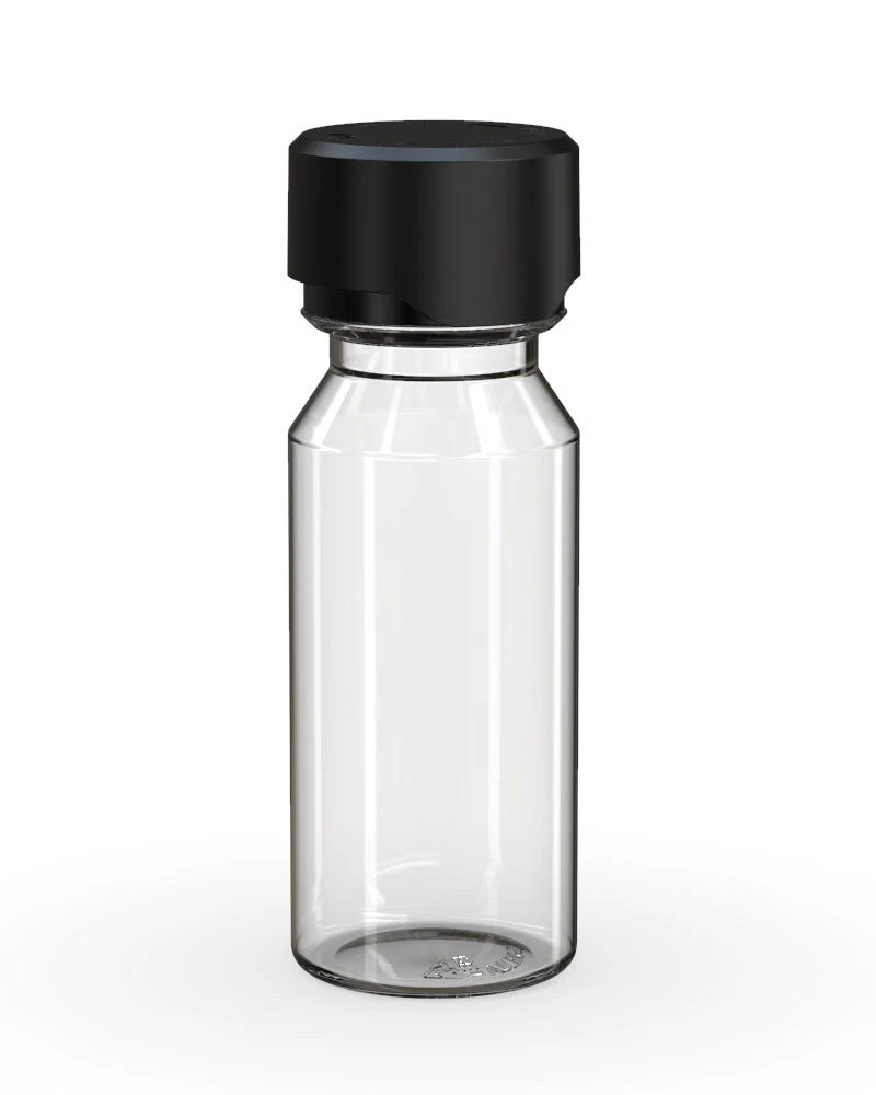 CHUBBY GORILLA | Child Resistant Aviator Shot Bottles Clear | 60mL - w/ Black Lid - 500 Count - Image 2