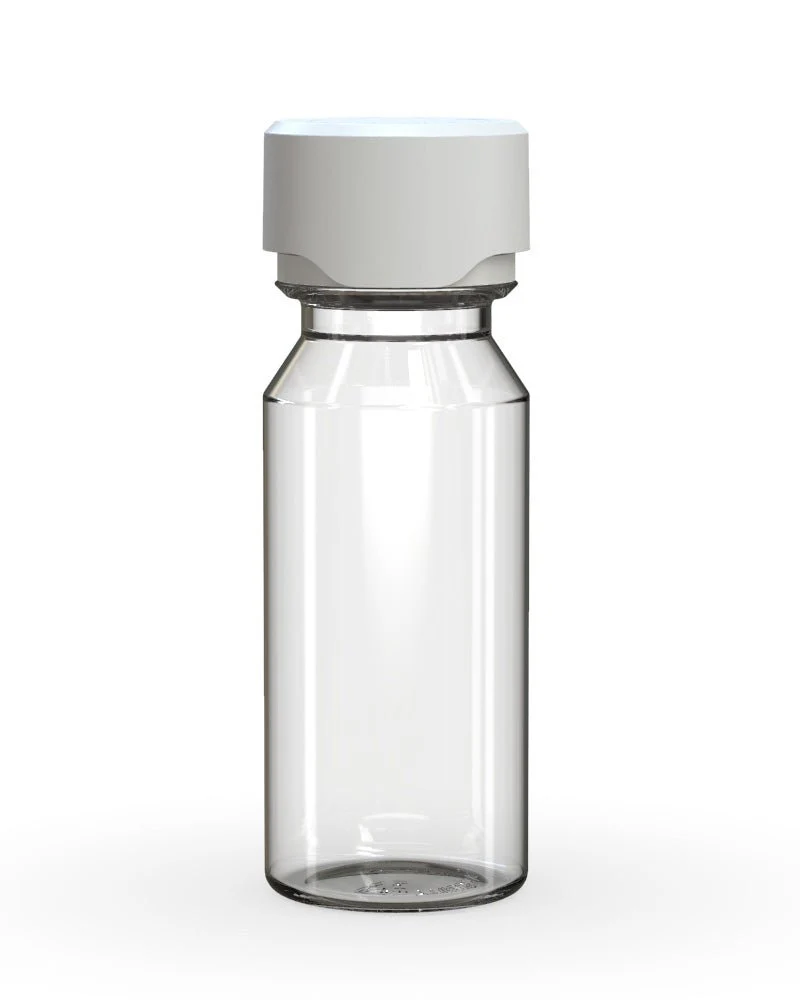 CHUBBY GORILLA | Child Resistant Aviator Shot Bottles Clear | 60mL - w/ White Lid - 500 Count