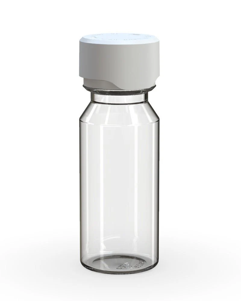 CHUBBY GORILLA | Child Resistant Aviator Shot Bottles Clear | 60mL - w/ White Lid - 500 Count - Image 2