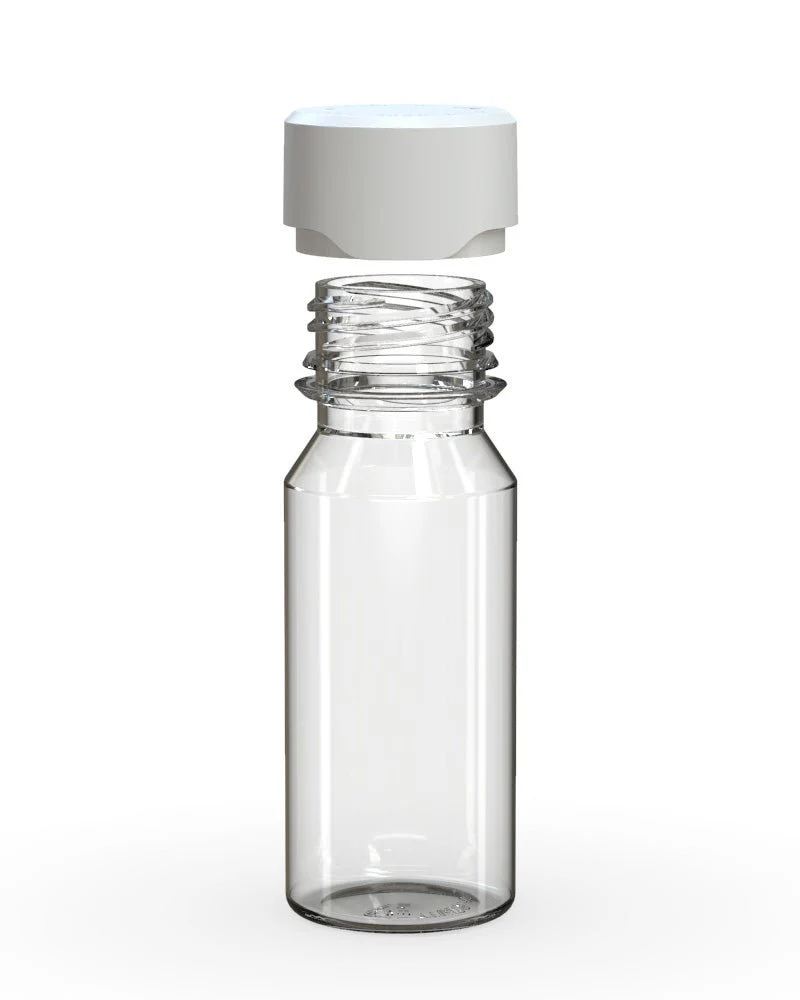 CHUBBY GORILLA | Child Resistant Aviator Shot Bottles Clear | 60mL - w/ White Lid - 500 Count - Image 3