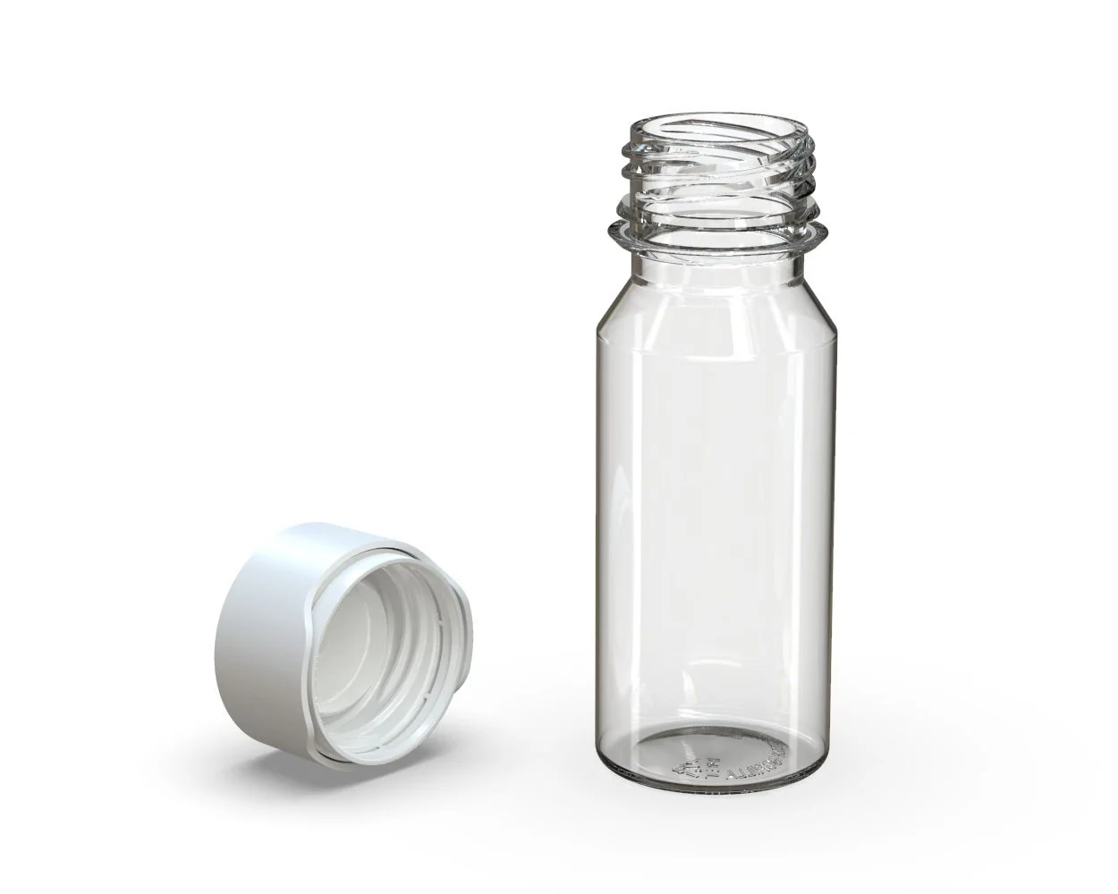 CHUBBY GORILLA | Child Resistant Aviator Shot Bottles Clear | 60mL - w/ White Lid - 500 Count - Image 5