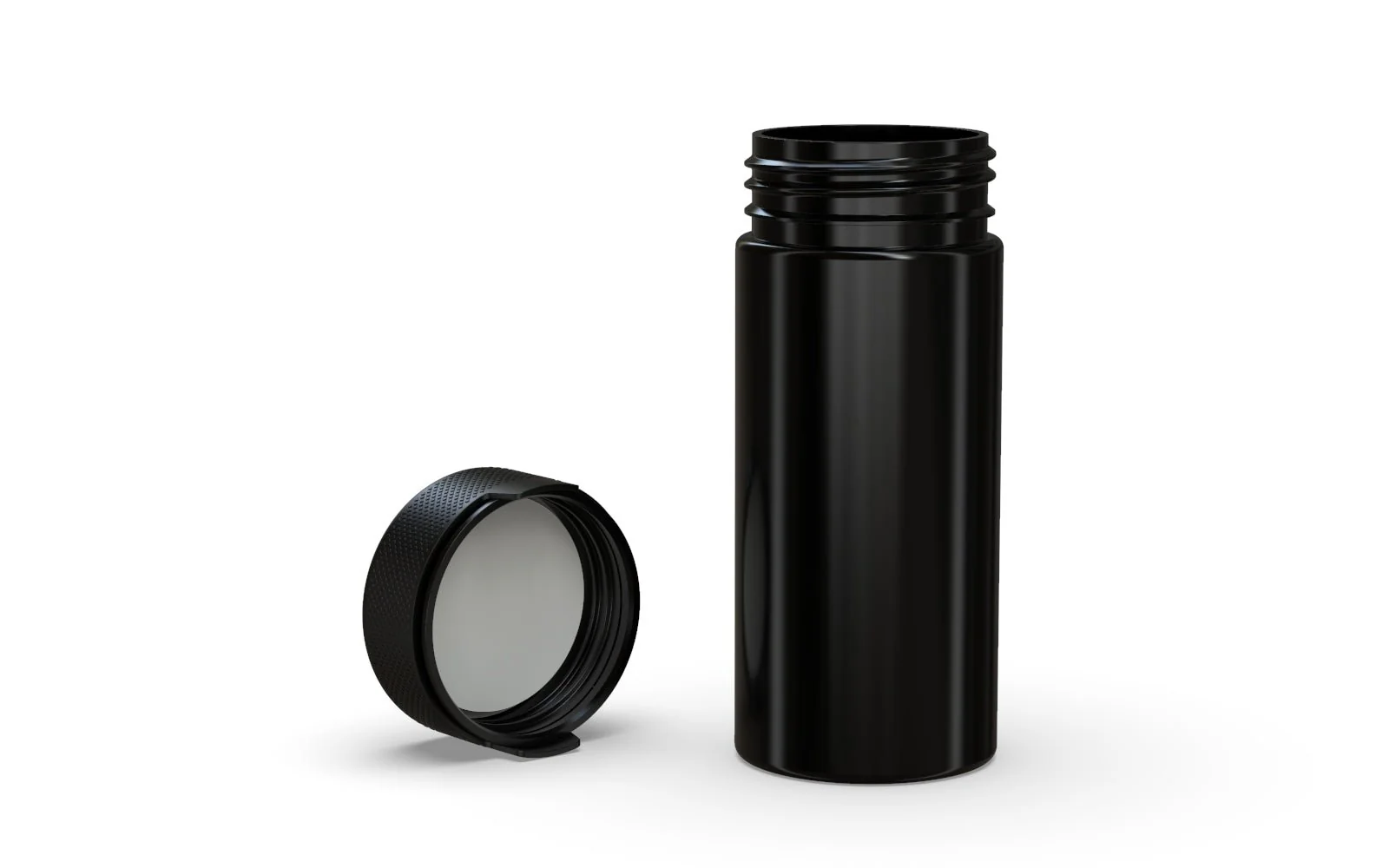 CHUBBY GORILLA | Child Resistant Black Plastic Aviator Container w/ Black Cap | 240mL - 8oz - 200 Count - Image 4