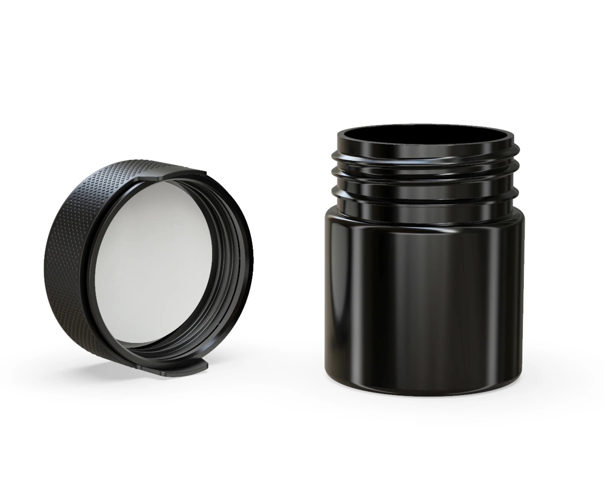 CHUBBY GORILLA Child Resistant Black Plastic Aviator Container w/ Black Cap | 90mL - 3oz | Sample - Image 4