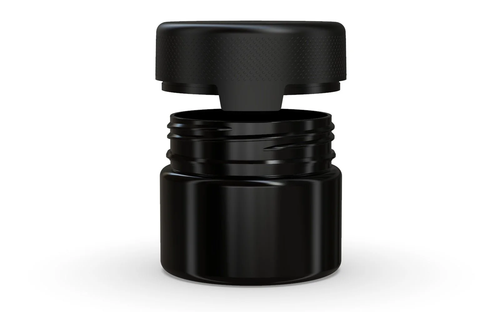 CHUBBY GORILLA | Child Resistant Black Plastic Aviator XL Container w/ Black Cap | 300mL - 10oz - 80 Count - Image 3