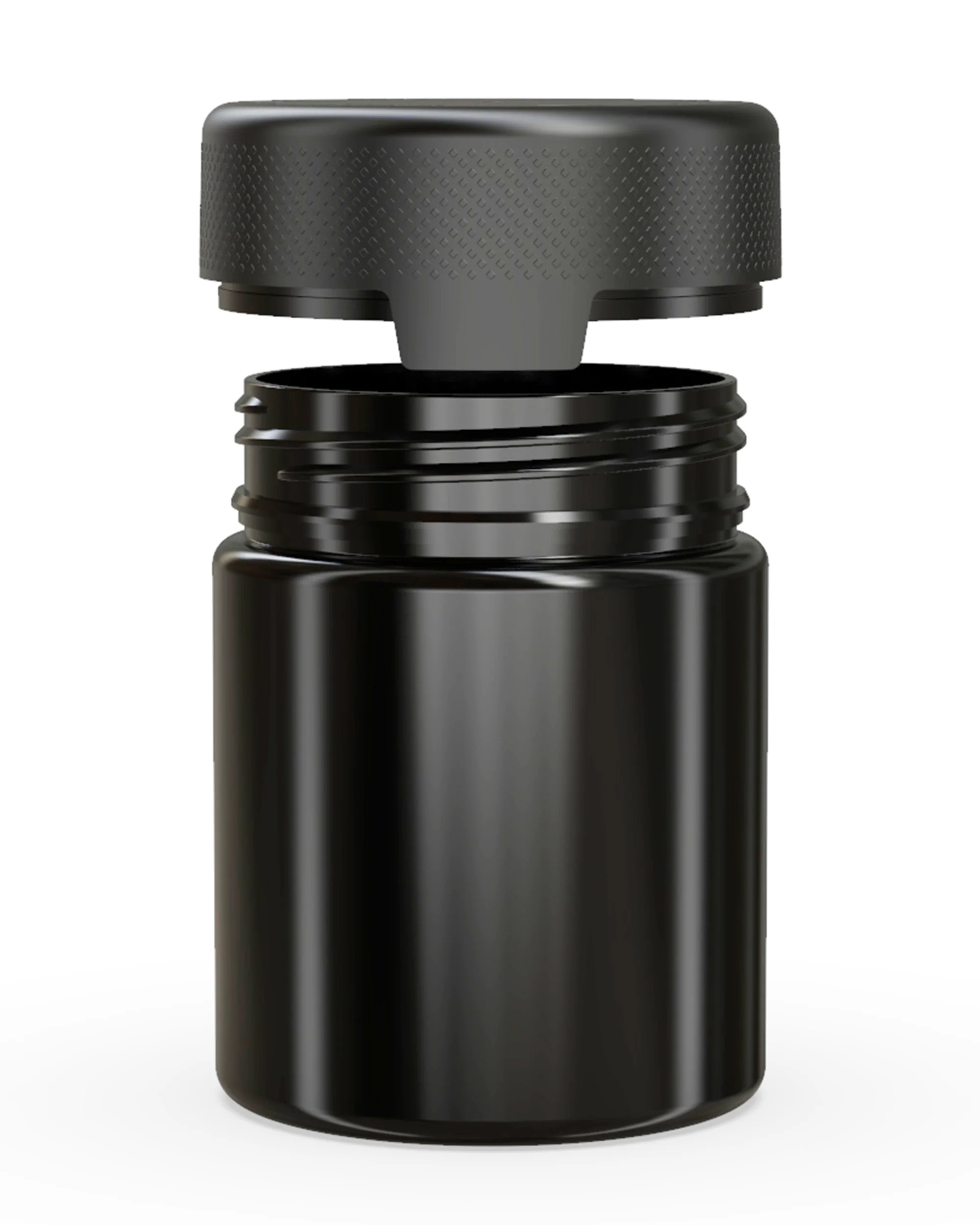 CHUBBY GORILLA | Child Resistant Black Plastic Aviator XL Container w/ Black Cap | 550mL - 18.5oz - 60 Count - Image 3