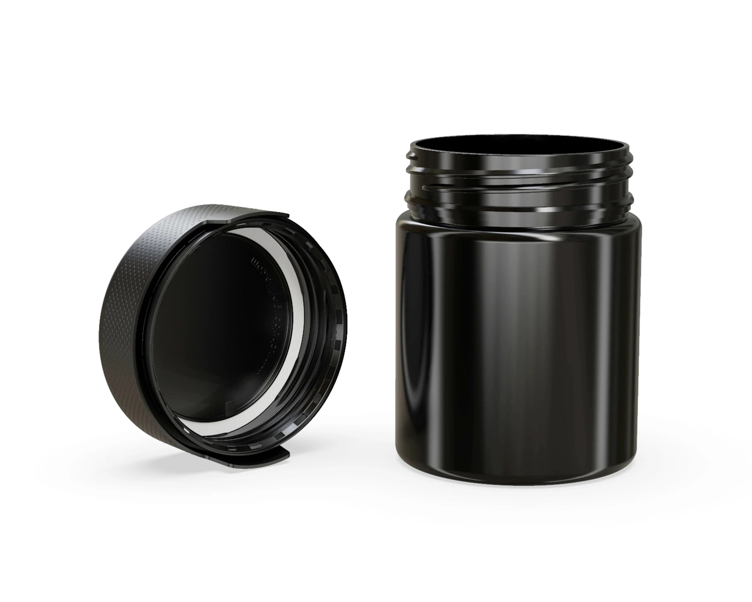 CHUBBY GORILLA | Child Resistant Black Plastic Aviator XL Container w/ Black Cap | 550mL - 18.5oz - 60 Count - Image 4