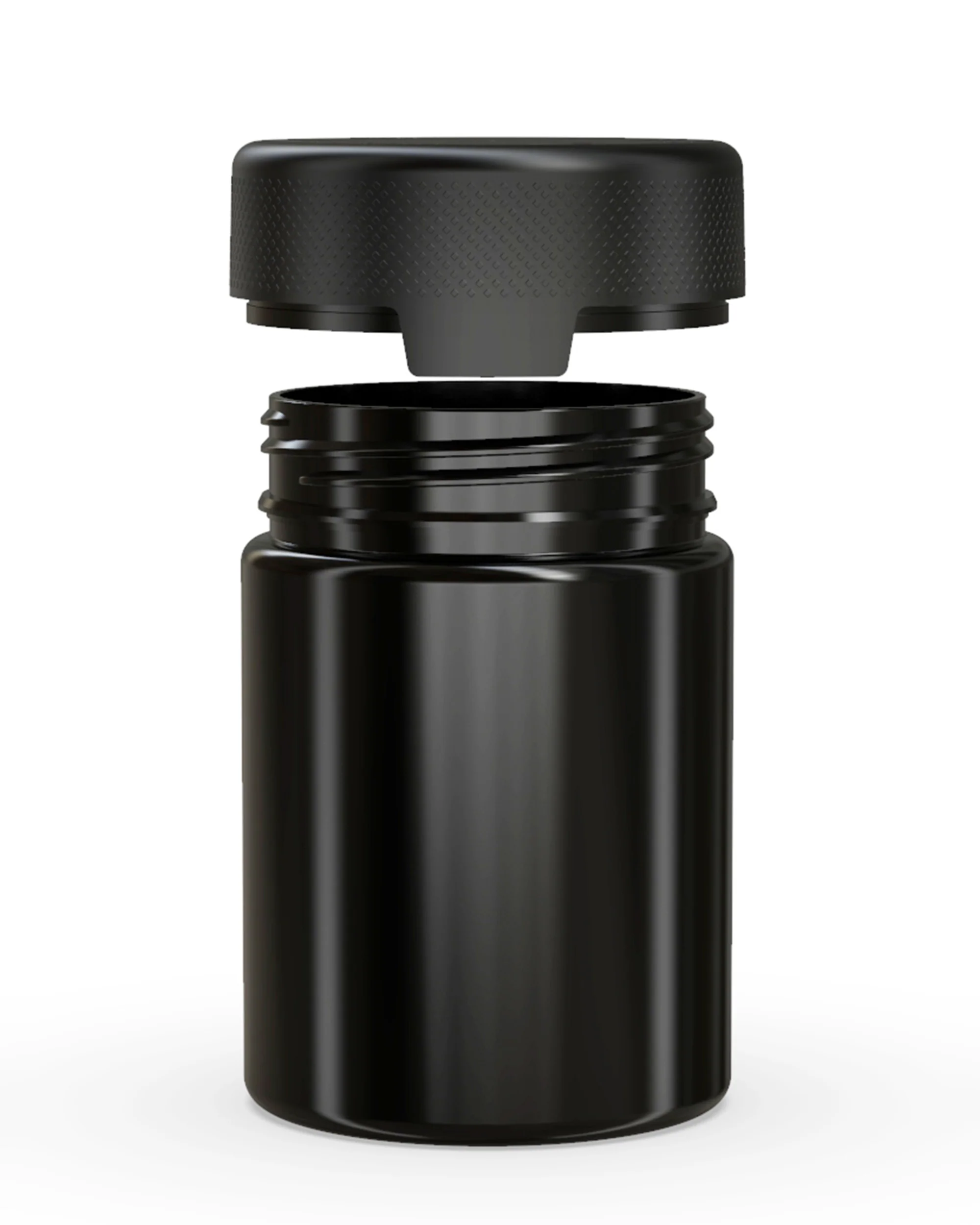 CHUBBY GORILLA | Child Resistant Black Plastic Aviator XL Container w/ Black Cap | 625mL - 21.5oz - 40 Count - Image 3