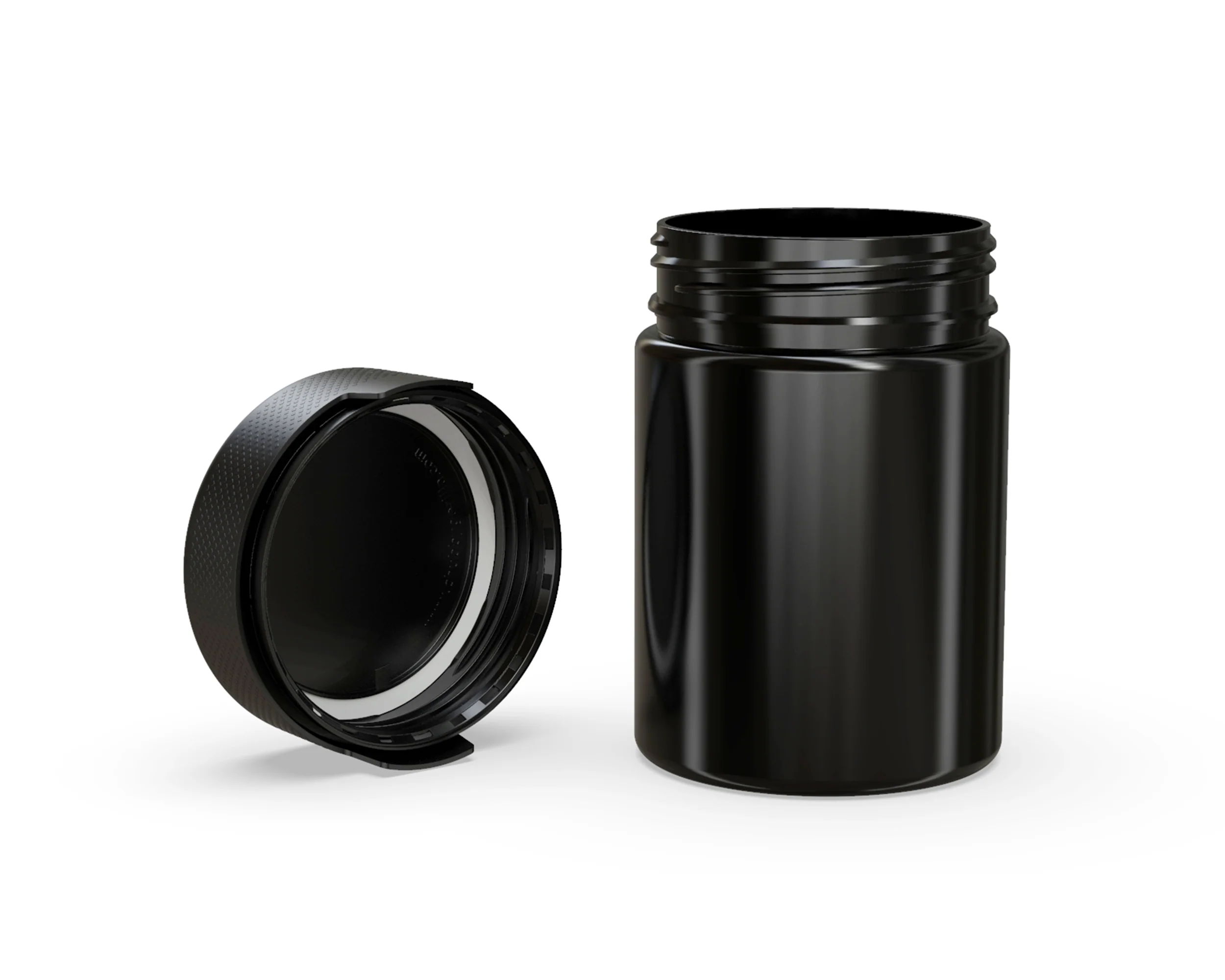 CHUBBY GORILLA | Child Resistant Black Plastic Aviator XL Container w/ Black Cap | 625mL - 21.5oz - 40 Count - Image 4