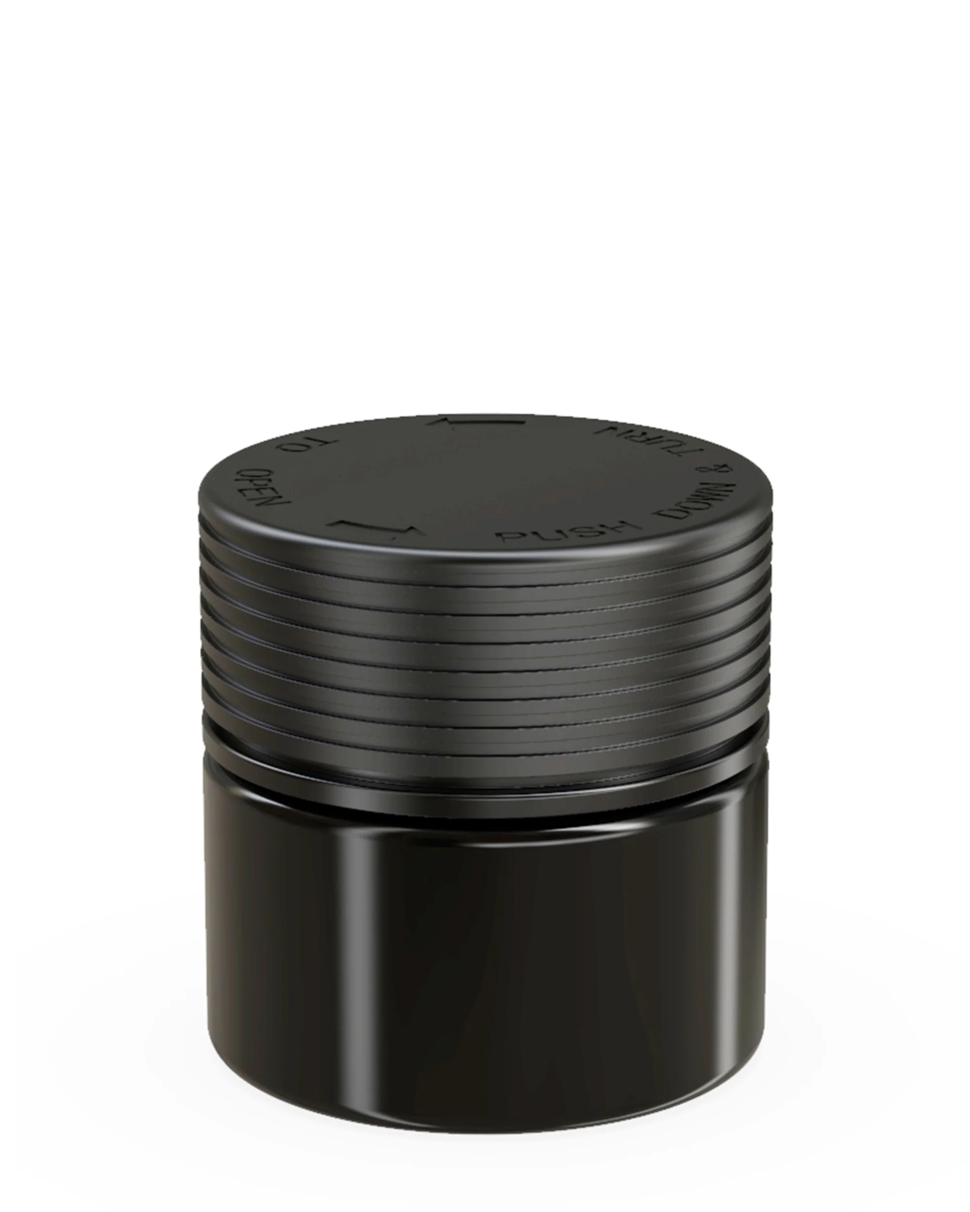 CHUBBY GORILLA | Child Resistant Black Plastic Spiral Jar w/ Black Cap | 55mm - 2oz - 400 Count - Image 2