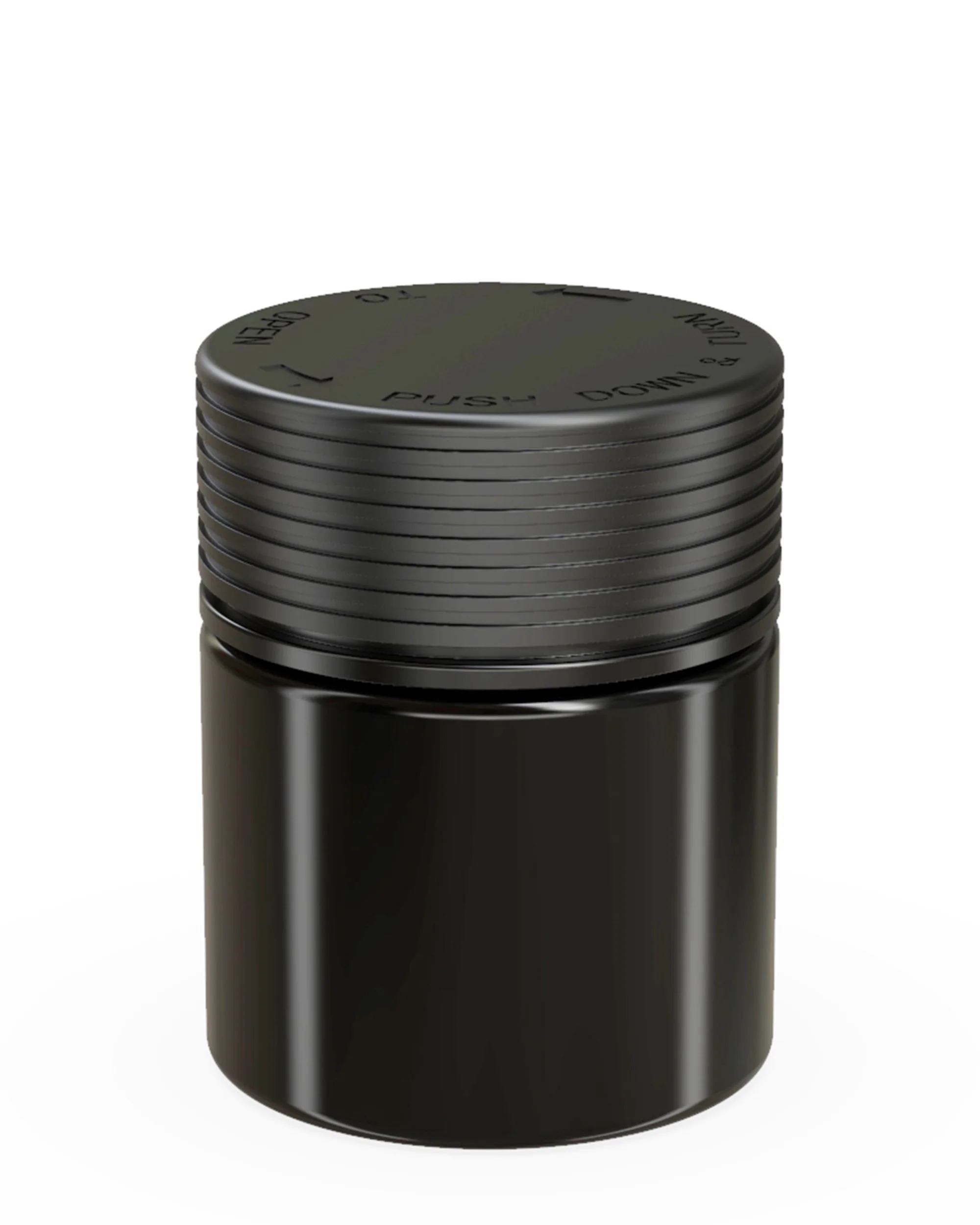 CHUBBY GORILLA | Child Resistant Black Plastic Spiral Jar w/ Black Cap | 55mm - 3oz - 400 Count - Image 2
