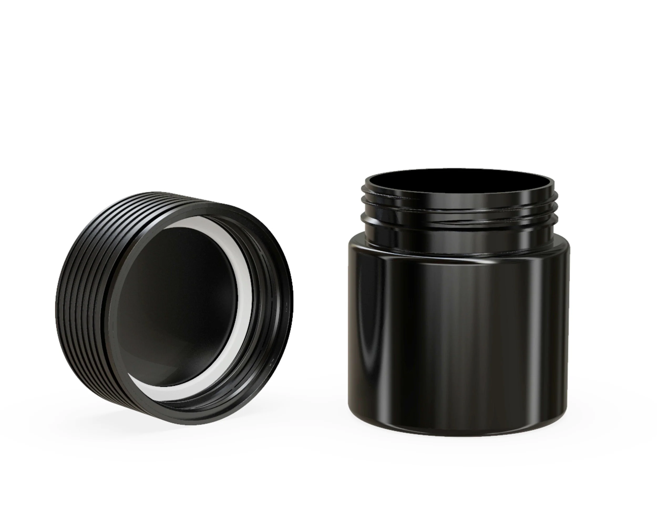 CHUBBY GORILLA | Child Resistant Black Plastic Spiral Jar w/ Black Cap | 55mm - 3oz - 400 Count - Image 4