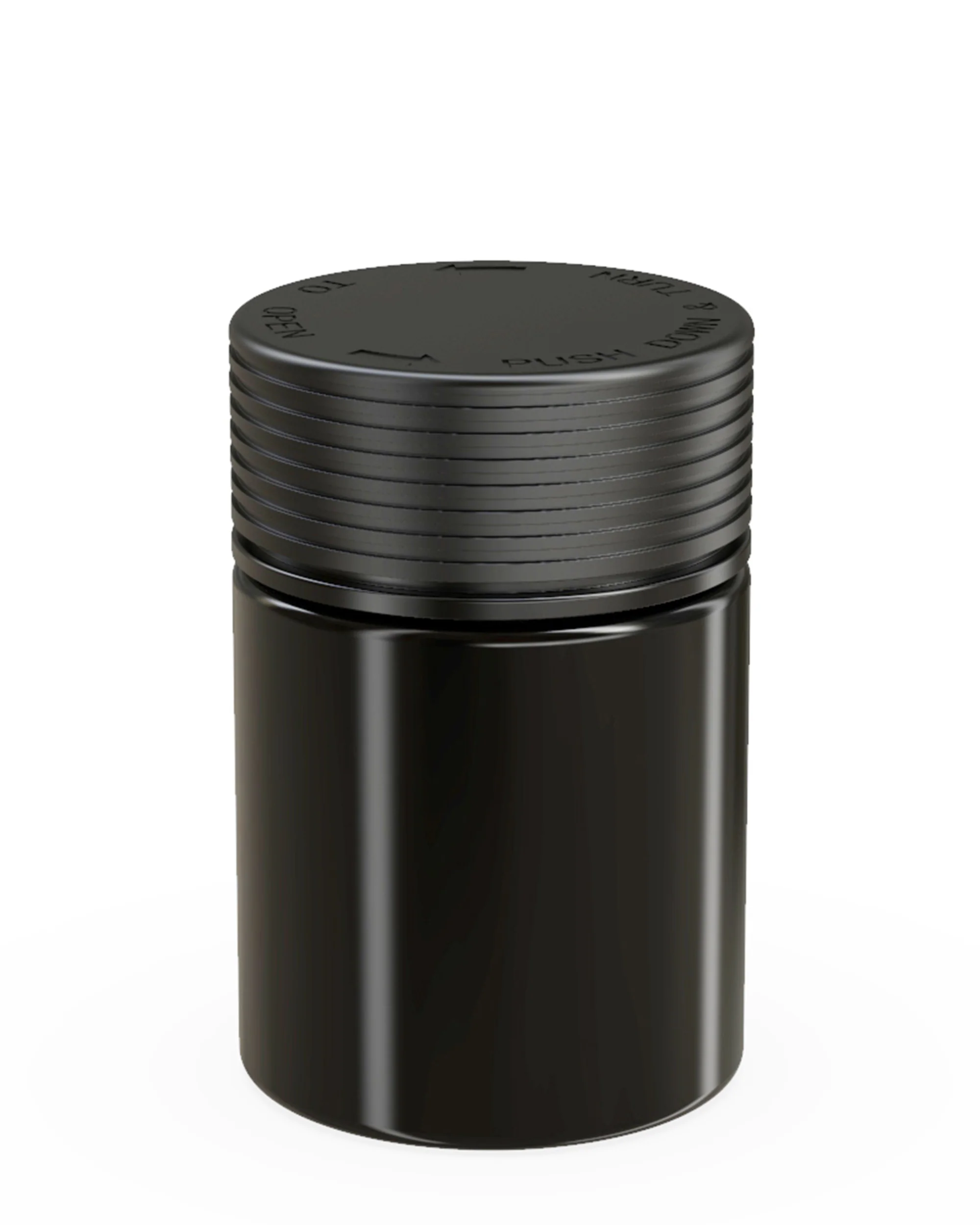CHUBBY GORILLA | Child Resistant Black Plastic Spiral Jar w/ Black Cap | 55mm - 4oz - 400 Count - Image 2
