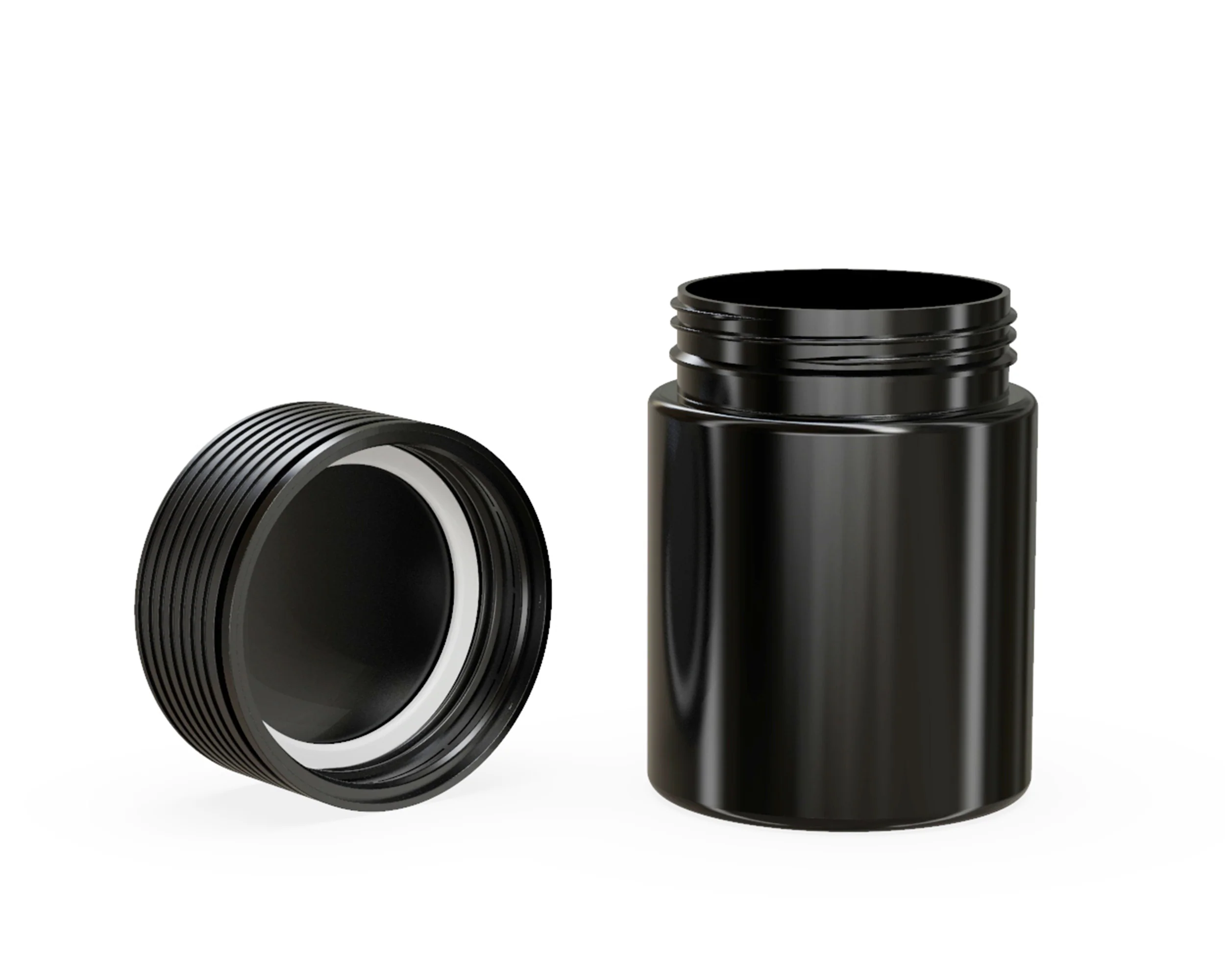 CHUBBY GORILLA | Child Resistant Black Plastic Spiral Jar w/ Black Cap | 55mm - 4oz - 400 Count - Image 4