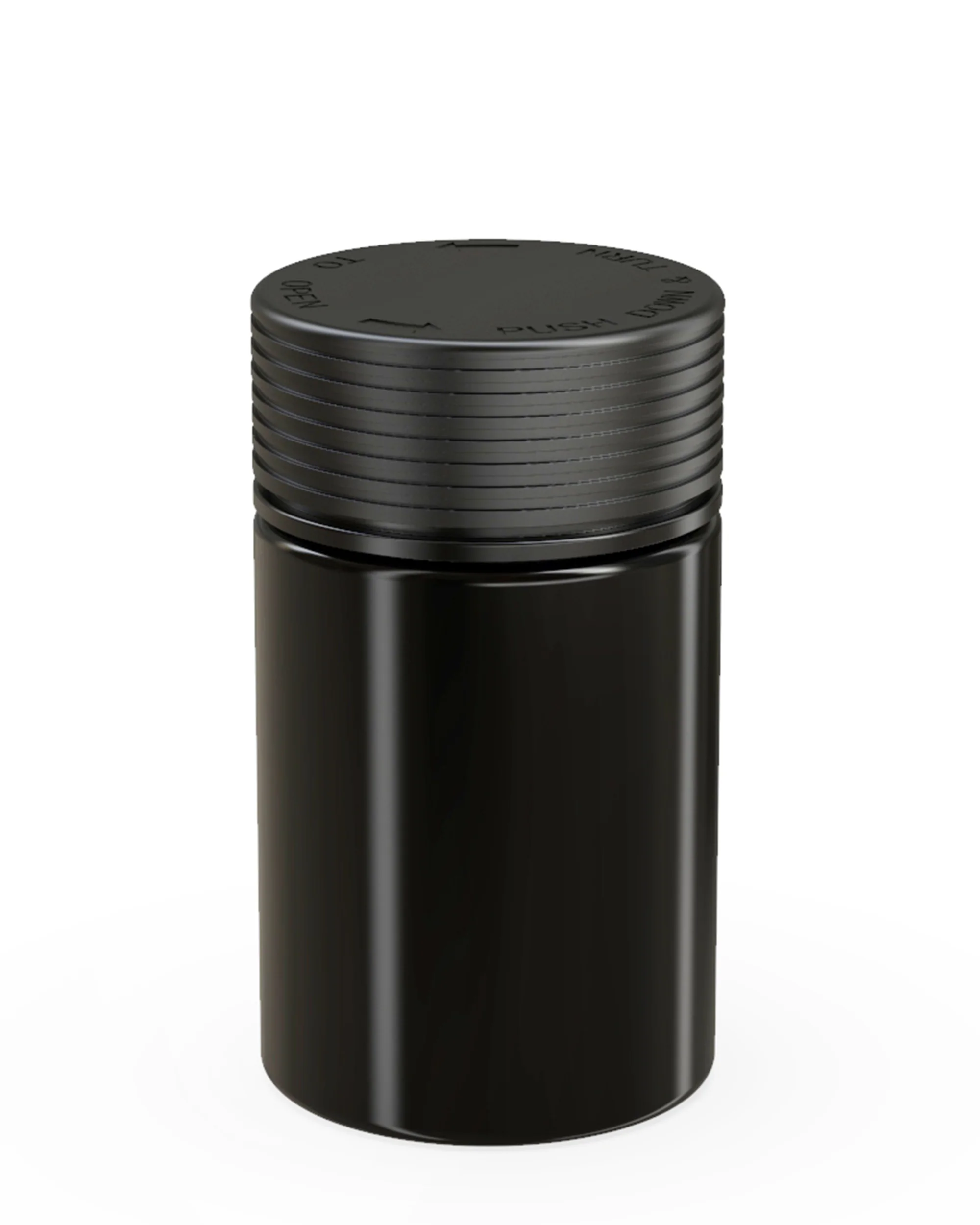 CHUBBY GORILLA | Child Resistant Black Plastic Spiral Jar w/ Black Cap | 55mm - 5oz - 300 Count - Image 2