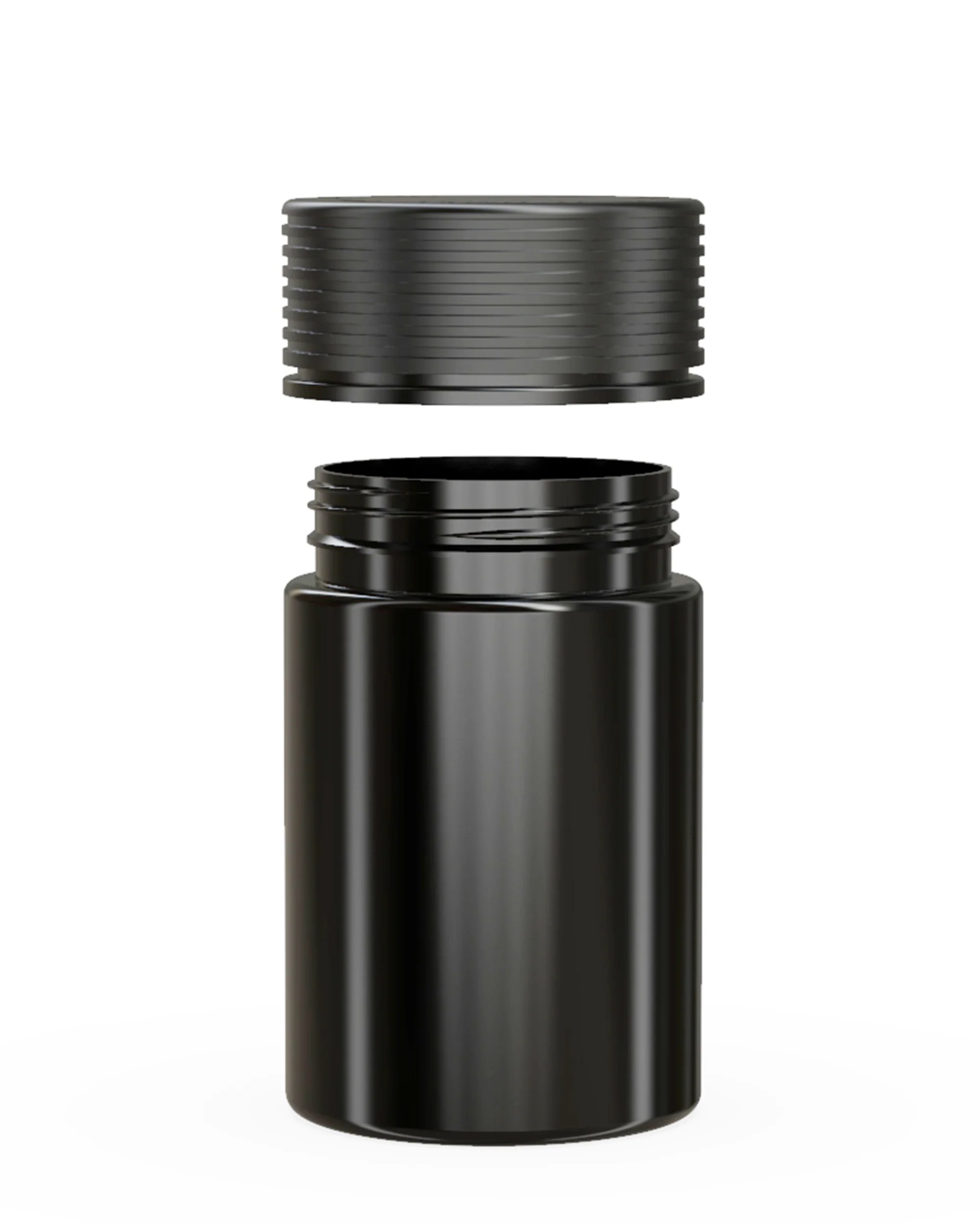 CHUBBY GORILLA | Child Resistant Black Plastic Spiral Jar w/ Black Cap | 55mm - 5oz - 300 Count - Image 3