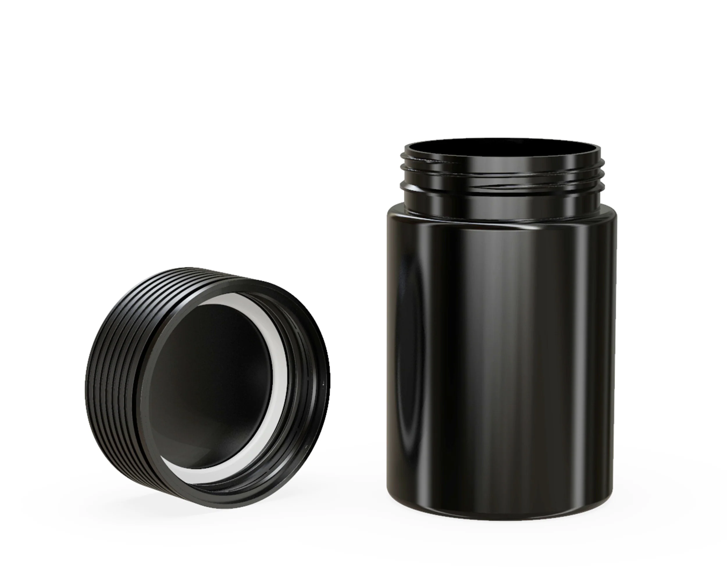 CHUBBY GORILLA | Child Resistant Black Plastic Spiral Jar w/ Black Cap | 55mm - 5oz - 300 Count - Image 4