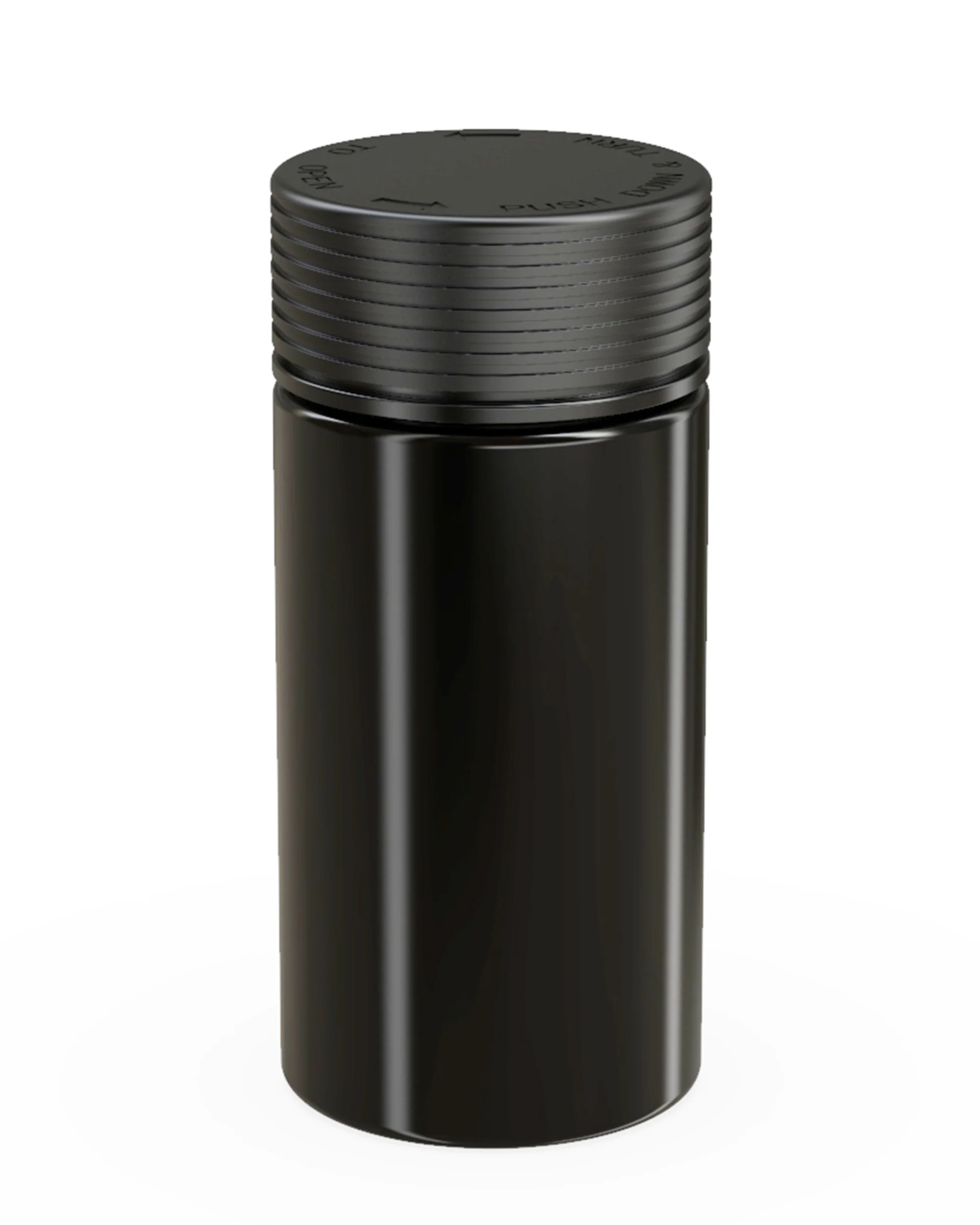 CHUBBY GORILLA | Child Resistant Black Plastic Spiral Jar w/ Black Cap | 55mm - 6oz - 300 Count - Image 2