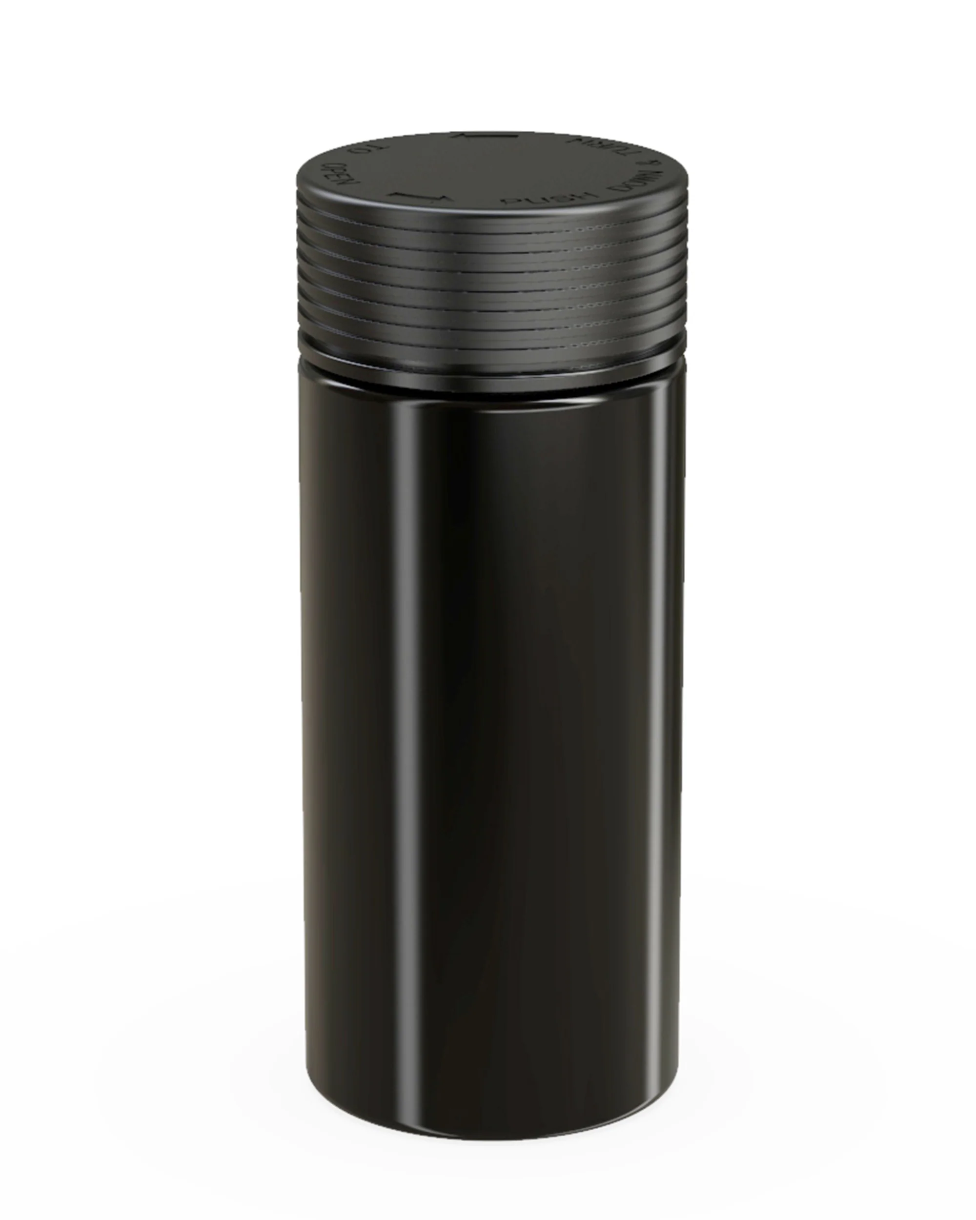 CHUBBY GORILLA | Child Resistant Black Plastic Spiral Jar w/ Black Cap | 55mm - 8oz - 200 Count - Image 2